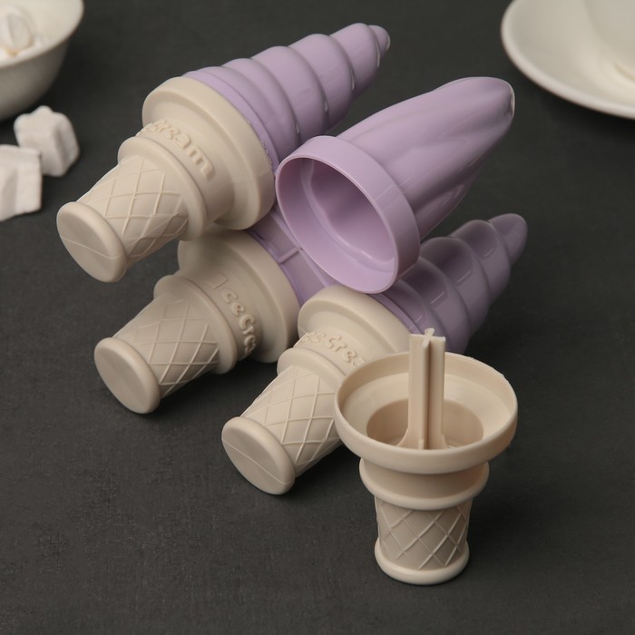 Форма для мороженого "Черничное мороженое", 4 ячейки