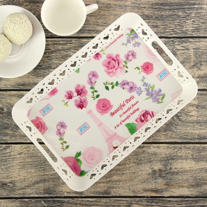 Поднос 32,5х22 см "Амурные дела", рисунок МИКС