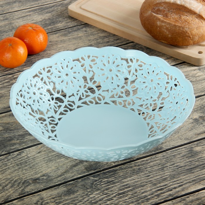 Ваза для хлеба и фруктов 29 см "Весна", цвета МИКС