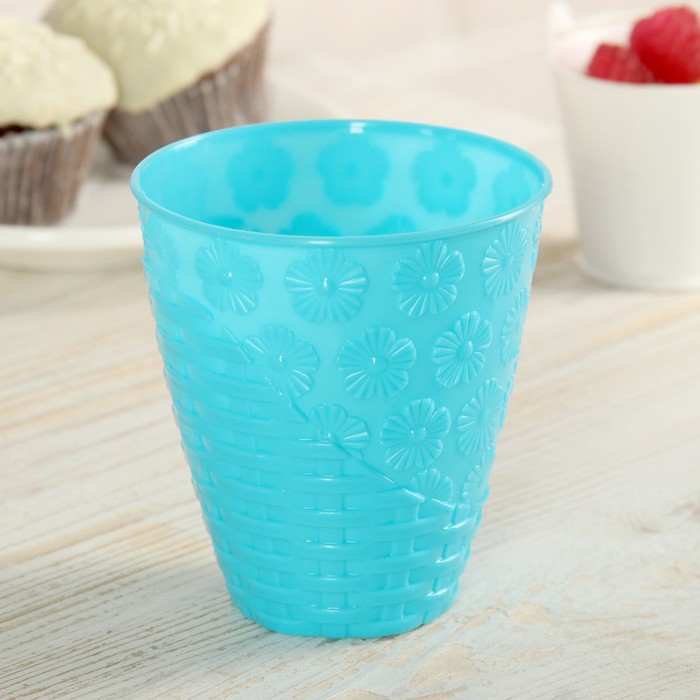 Стакан 250 мл "Плетение", цвета МИКС