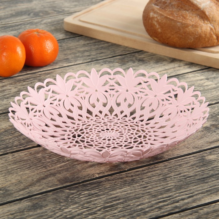 Ваза для хлеба и фруктов 24 см "Танец", цвета МИКС