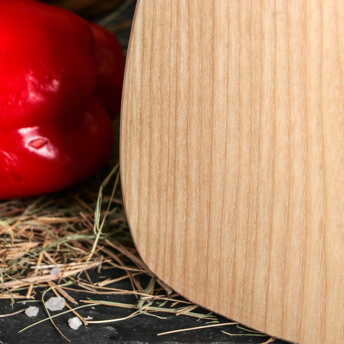 Доска авторская для подачи "Лист", массив ясеня, 35х20 см