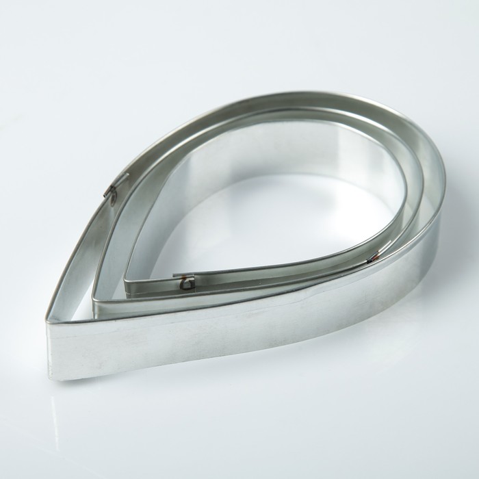 Набор форм для вырезания из жести "Капля", 7 х 5 х 2 см, 3 шт.