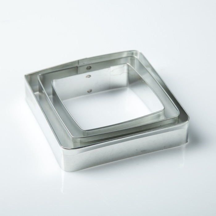 Набор форм для вырезания из жести "Квадрат", 7 х 7 х 2 см, 3 шт.