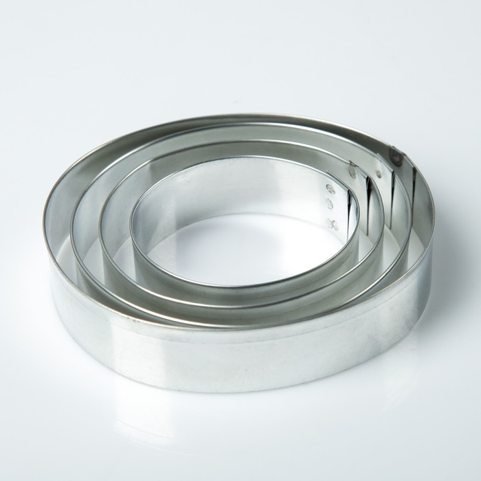 Набор форм для вырезания из жести "Круг", 7 х 7 х 2 см, 4 шт.