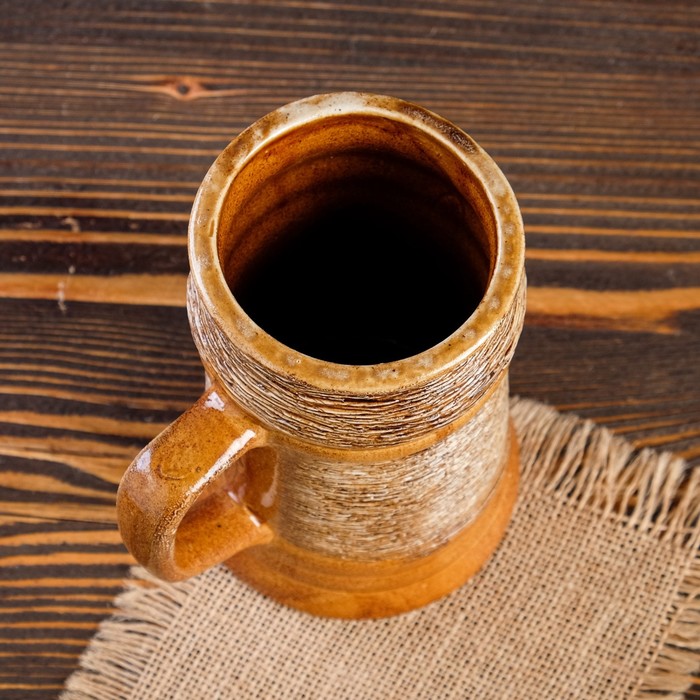 Кружка пивная 1 л "Соломка", микс