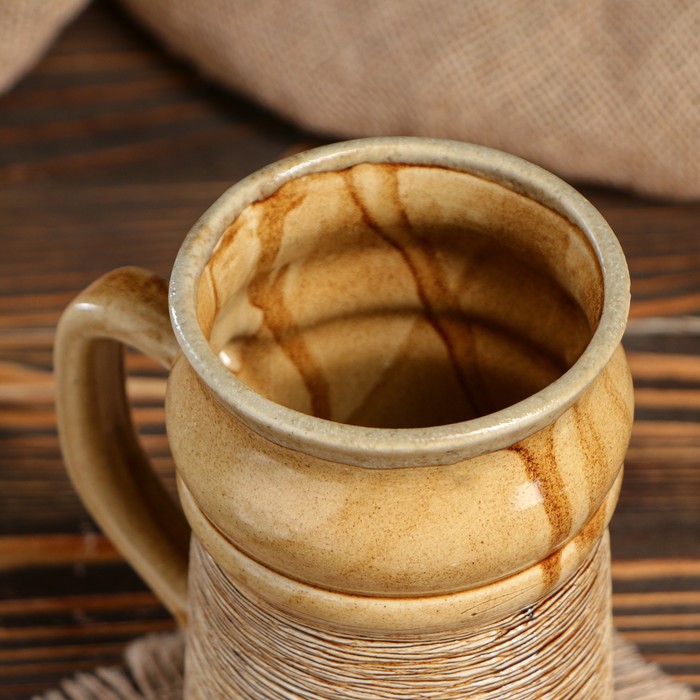 Кружка пивная 1 л "Соломка", микс