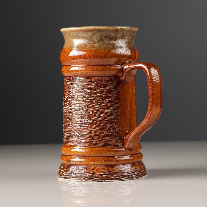 Кружка пивная 1 л "Соломка", микс