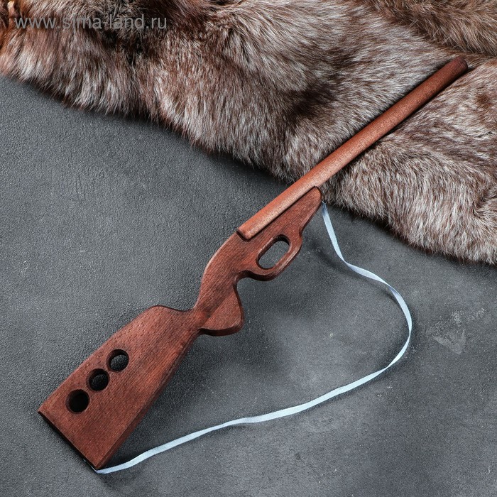 фото Сувенирное деревянное оружие "ружьё охотничье", чёрное, 60 см, массив бука доброе дерево