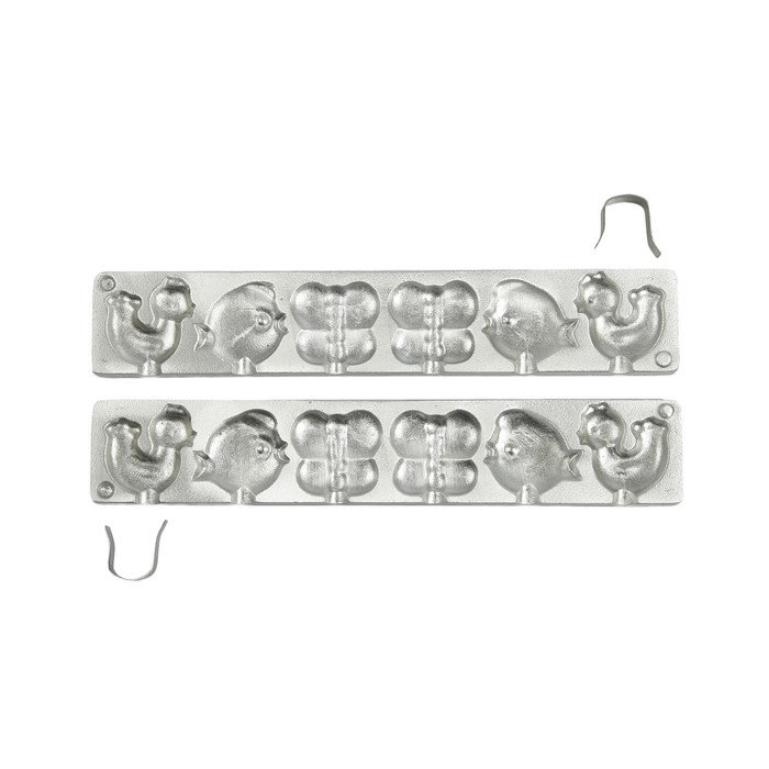 Форма для леденцов "Ассорти №3", 6 фигур