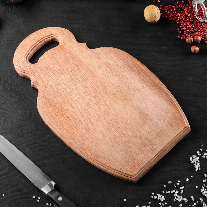 Доска разделочная "Гиря", массив бука, 22 х 36 см