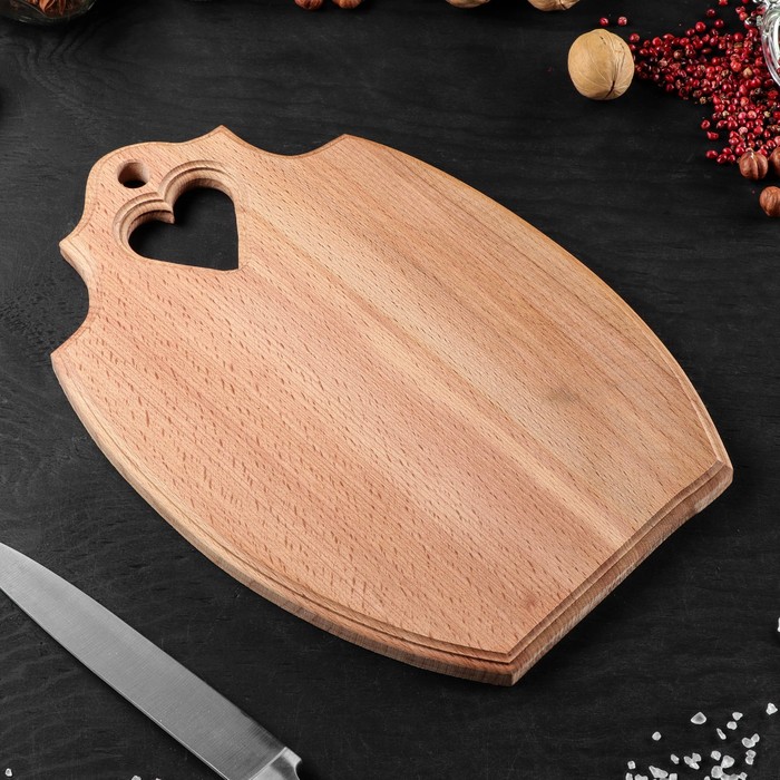 Доска разделочная "Боченок", массив бука, 24 х 33 см