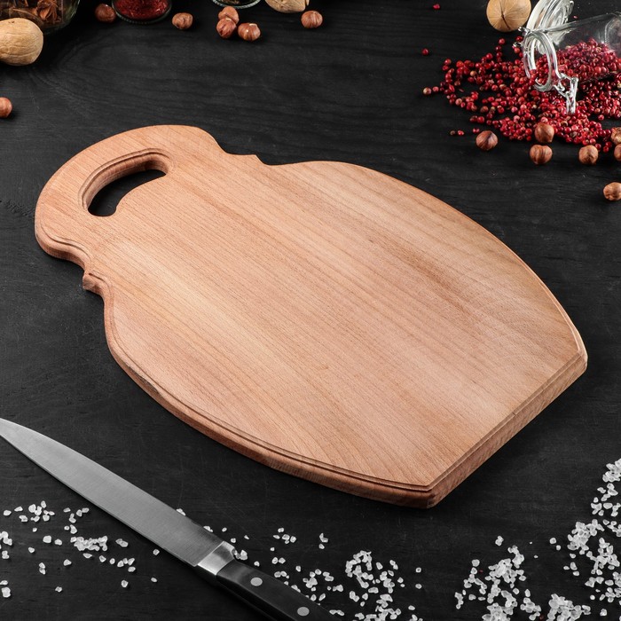 Доска разделочная "Гиря", массив бука, 28 х 39 см