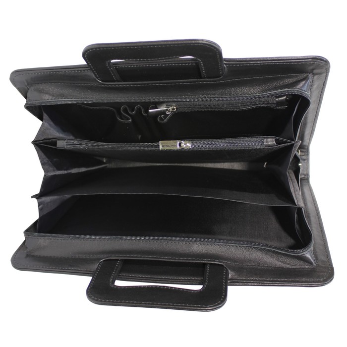 Папка мужская на молнии н/к, чёрный (ка11007м)