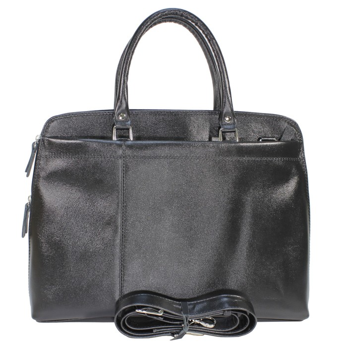 Сумка женская, отдел на молнии, перекидной ремень, цвет чёрный