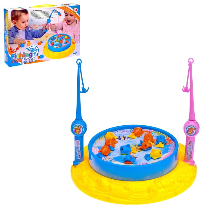 Рыбалка "Ловись рыбка" с 2 удочками, звуковой эффект