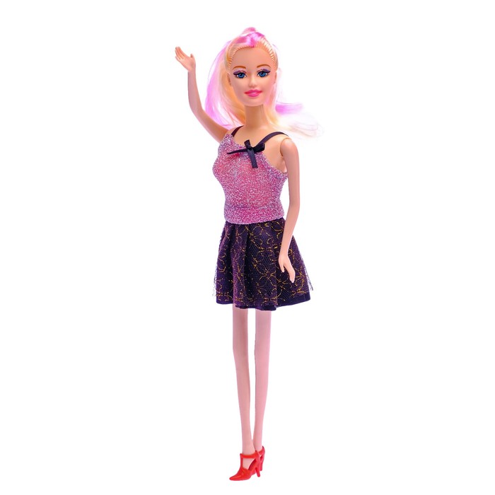 Кукла модель "Лиза" в платье, МИКС