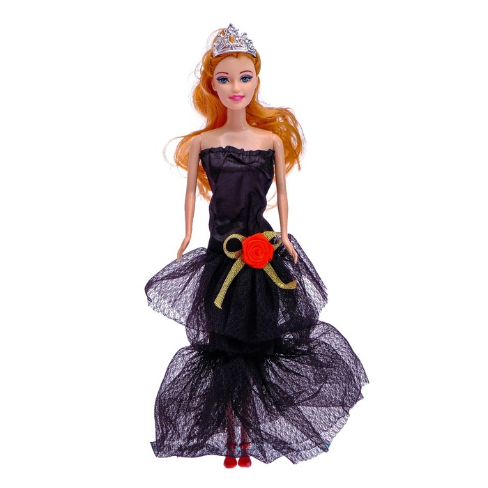 Кукла модель "Мила" в платье, МИКС