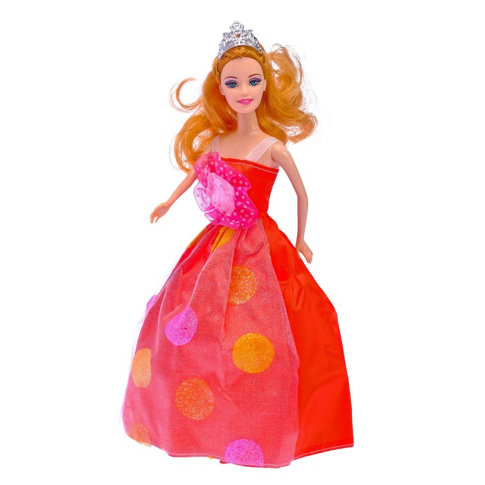 Кукла модель "Анна" в платье, МИКС