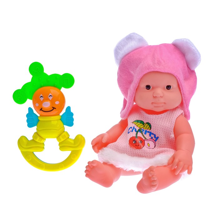 Пупс "Малышка" в платье, с аксессуарами, МИКС