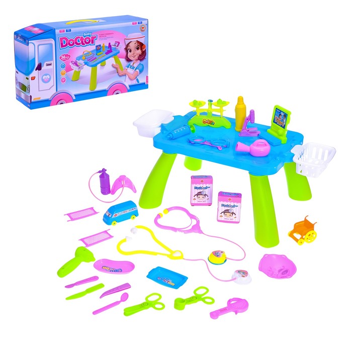 Столик доктора "Скорая помощь", 36 предметов
