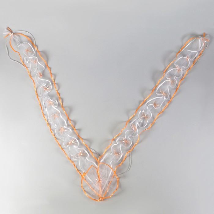 Набор лент на капот "Праздничная" (мал. бант на радиатор+2 ленты капот 1,5 м), персик