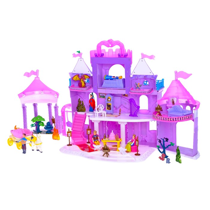 Замок для кукол "Сказочные герои" с аксессуарами, световые и звуковые эффекты