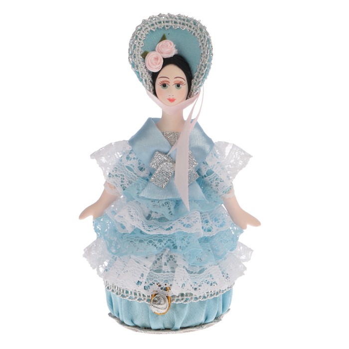 Сувенирная кукла-шкатулка "Барышня в летнем прогулочном наряде 1-я пол. 19 в Россия"