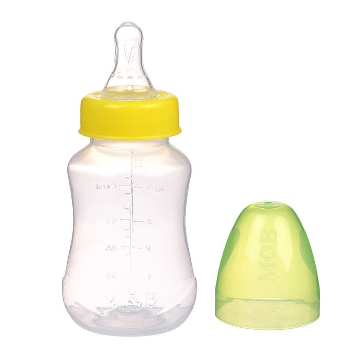 Бутылочка для кормления детская приталенная, 150 мл, от 0 мес., цвет жёлтый