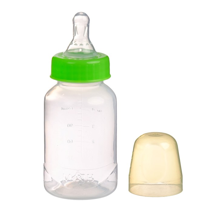 Бутылочка для кормления детская классическая, 150 мл, от 0 мес., цвет жёлтый