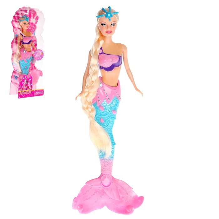 Кукла русалочка "Джесс" с длинными волосами и аксессуарами, МИКС