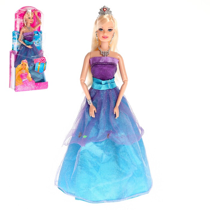 Кукла модель "Анна" в платье с аксессуарами, МИКС