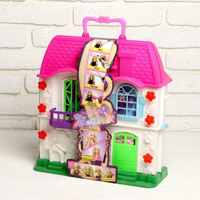Дом для кукол "Уют" с куклой и аксессуарами для создания причёски