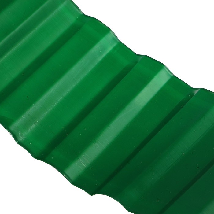 Лента бордюрная, 0.15 х 9 м, гофра, зелёная