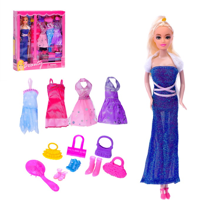 Кукла топ-модель "Модные наряды" с аксессуарами, МИКС