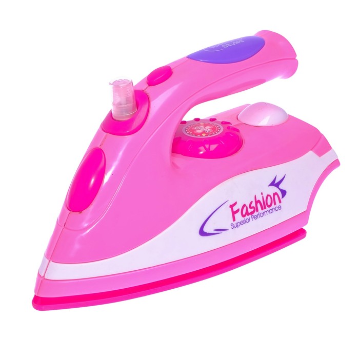 Набор юной хозяюшки с аксессуарами "Сладкая вата": утюг, гладильная доска, вешалка