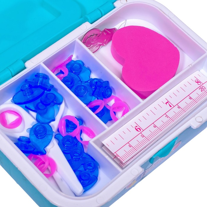 Швейная машина "Карамель" с катушкой и аппаратом для декора одежды, цвет розовый