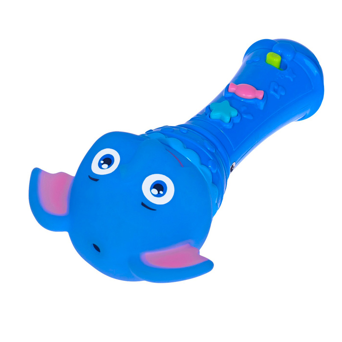 Музыкальная игрушка «Микрофон Слоник», световые и звуковые эффекты, работает от батареек