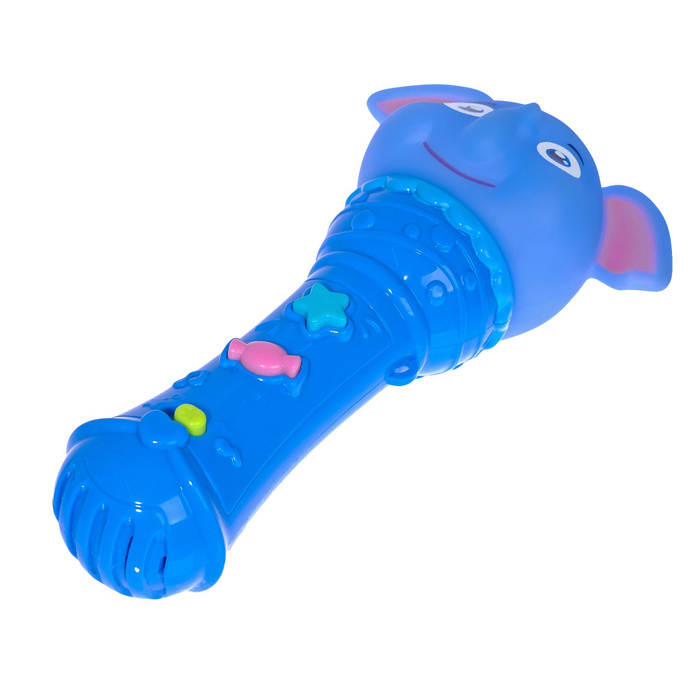 Музыкальная игрушка «Микрофон Слоник», световые и звуковые эффекты, работает от батареек