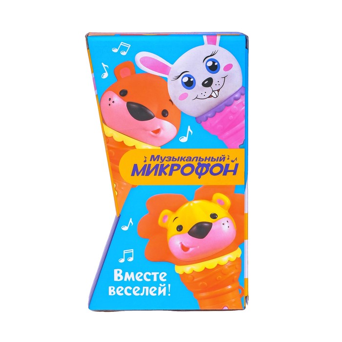 Музыкальная игрушка «Микрофон Слоник», световые и звуковые эффекты, работает от батареек