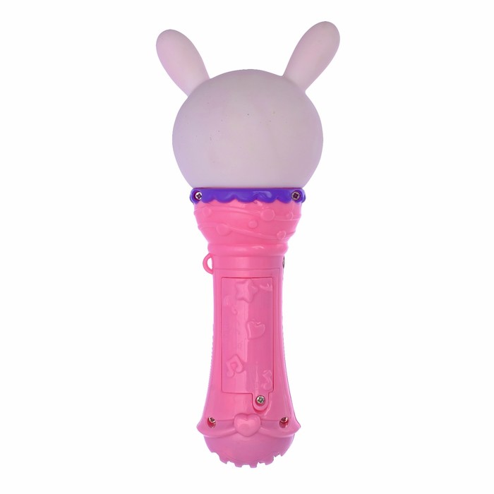 Музыкальная игрушка «Микрофон Зайчик», световые и звуковые эффекты, работает от батареек