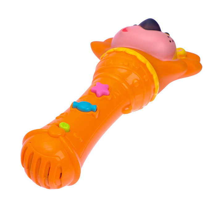 Музыкальная игрушка «Микрофон Львёнок», световые и звуковые эффекты, работает от батареек