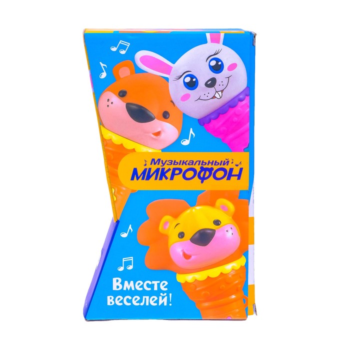 Музыкальная игрушка «Микрофон Львёнок», световые и звуковые эффекты, работает от батареек
