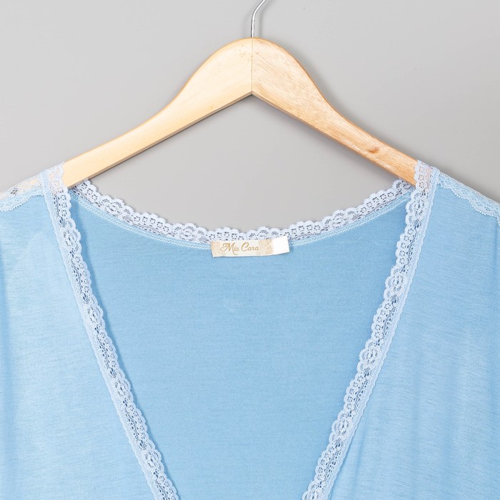 Халат женский запашной AW17-MC-174 Audrey цвет голубой, р-р 46-48