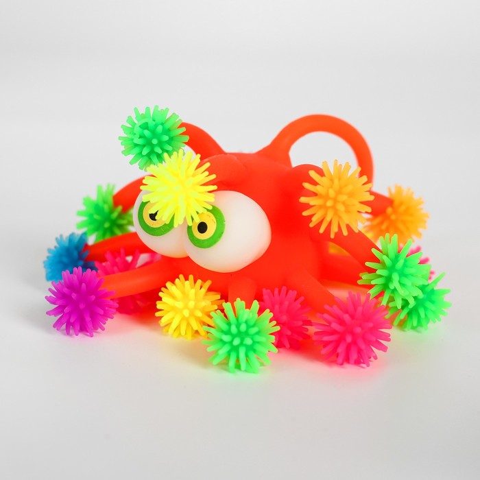 Ёжка "Медуза" световой на резинке, цвета МИКС