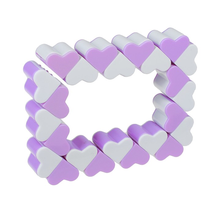 Головоломка "Змейка"сердечками, 25 см, цвет фиолетовый