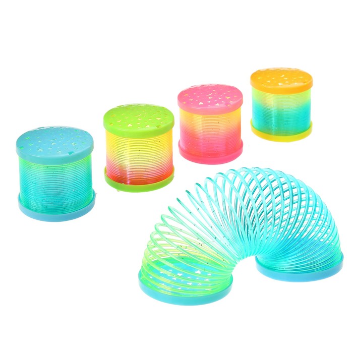 Пружинка-радуга "Звезды" 5,5*5 см цвета МИКС