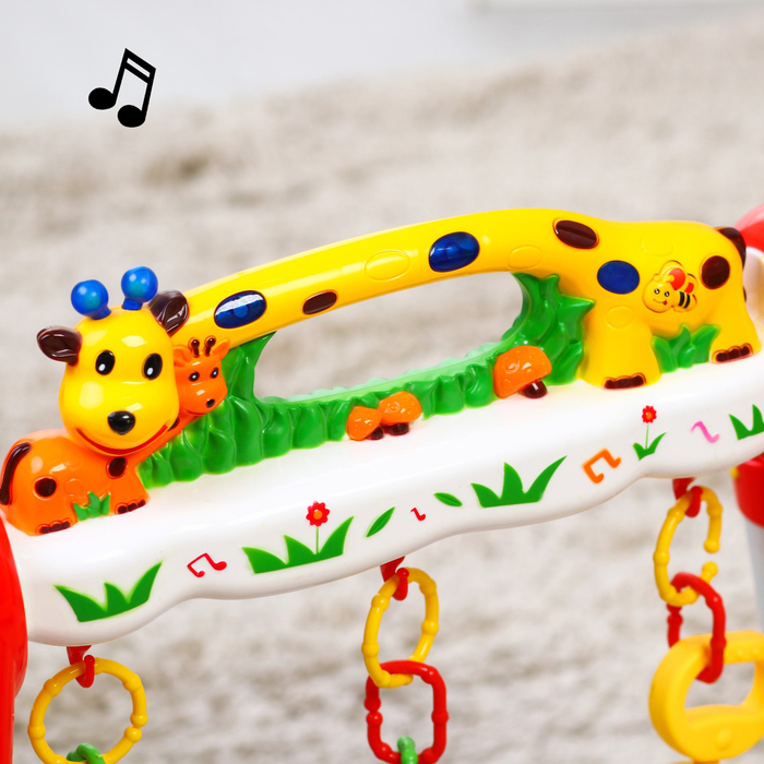 Игровой развивающий центр-турник с погремушками «Жирафик»