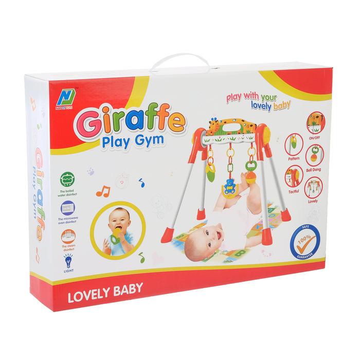 Игровой развивающий центр-турник с погремушками «Жирафик»