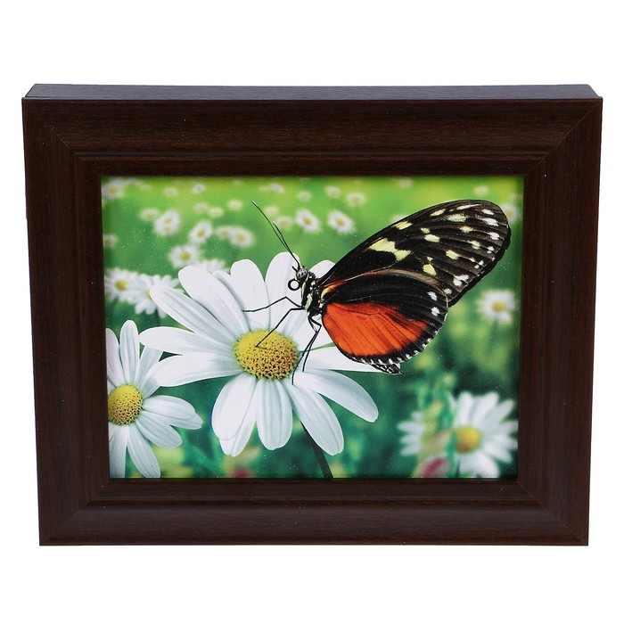 Ключница  "Бабочка на цветке" венге 25х30 см